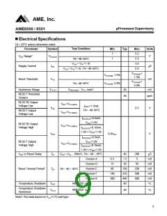 浏览型号AME8500BEEVAD46的Datasheet PDF文件第9页
