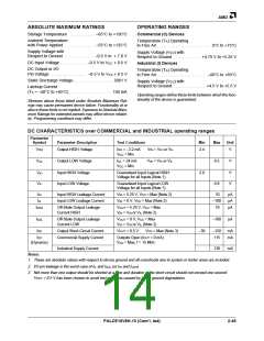 浏览型号PALCE16V8H-5JC的Datasheet PDF文件第14页