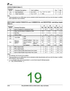 浏览型号PALCE16V8H-5JC的Datasheet PDF文件第19页