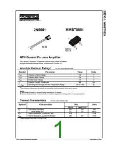 浏览型号2N5551的Datasheet PDF文件第1页
