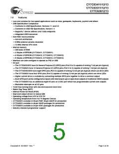 浏览型号CY7C63413-PVC的Datasheet PDF文件第5页