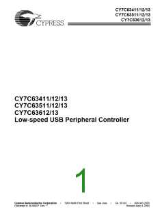 浏览型号CY7C63613-SC的Datasheet PDF文件第1页