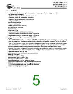 浏览型号CY7C63613-SC的Datasheet PDF文件第5页