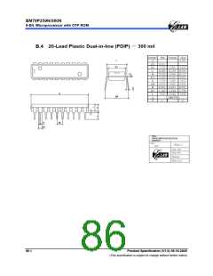 浏览型号EM78P259N的Datasheet PDF文件第86页