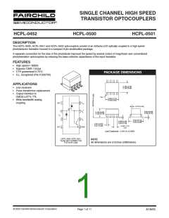浏览型号HCPL-0501的Datasheet PDF文件第1页
