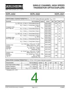 浏览型号HCPL-0501的Datasheet PDF文件第4页