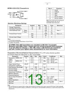 浏览型号HFBR-2521的Datasheet PDF文件第13页