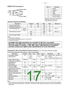 浏览型号HFBR-2521的Datasheet PDF文件第17页