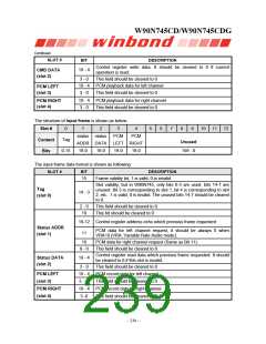 浏览型号W90N745CDG的Datasheet PDF文件第239页