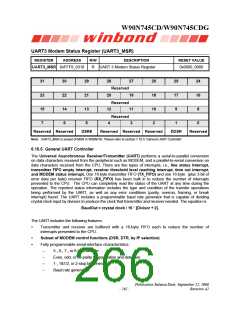 浏览型号W90N745CDG的Datasheet PDF文件第266页