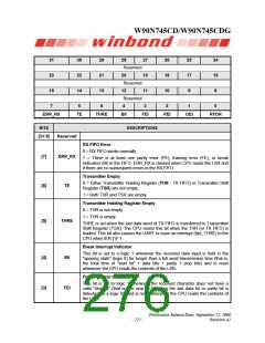浏览型号W90N745CDG的Datasheet PDF文件第276页