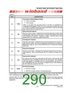 浏览型号W90N745CDG的Datasheet PDF文件第290页