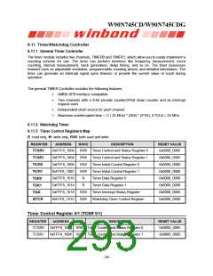 浏览型号W90N745CDG的Datasheet PDF文件第293页
