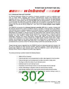 浏览型号W90N745CDG的Datasheet PDF文件第302页