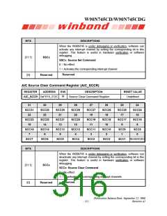 浏览型号W90N745CDG的Datasheet PDF文件第316页