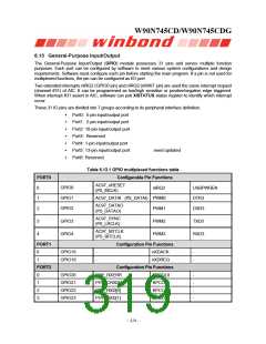 浏览型号W90N745CDG的Datasheet PDF文件第319页