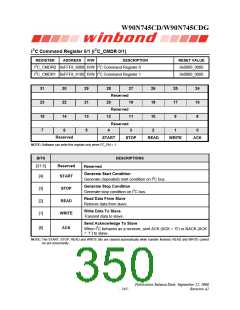 浏览型号W90N745CDG的Datasheet PDF文件第350页