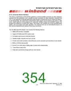 浏览型号W90N745CDG的Datasheet PDF文件第354页