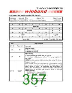 浏览型号W90N745CDG的Datasheet PDF文件第357页