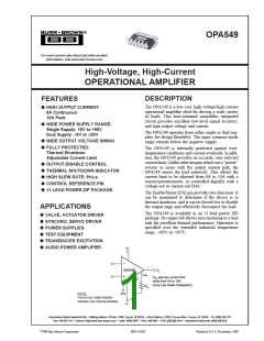 浏览型号OPA549的Datasheet PDF文件第1页