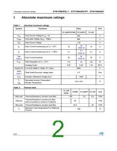 浏览型号P10NK60ZFP的Datasheet PDF文件第2页