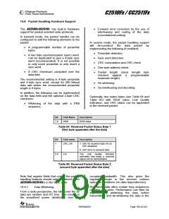 浏览型号CC2510F8RSP的Datasheet PDF文件第194页