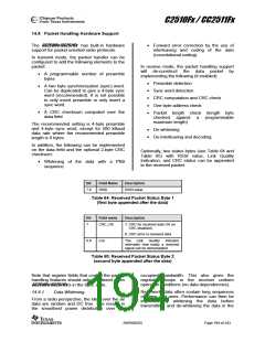 浏览型号CC2511F8RSP的Datasheet PDF文件第194页