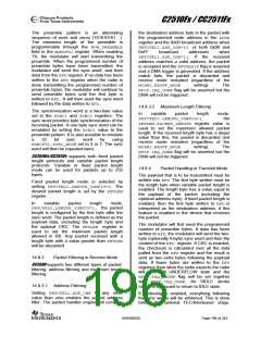 浏览型号CC2510F8RSP的Datasheet PDF文件第196页