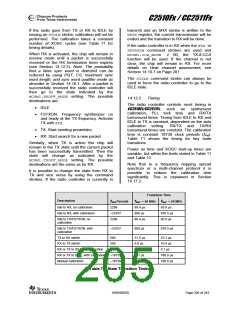 浏览型号CC2510F8RSP的Datasheet PDF文件第205页