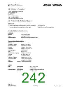 浏览型号CC2510F8RSP的Datasheet PDF文件第242页