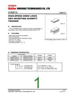 浏览型号U74HC14L-S14-R的Datasheet PDF文件第1页