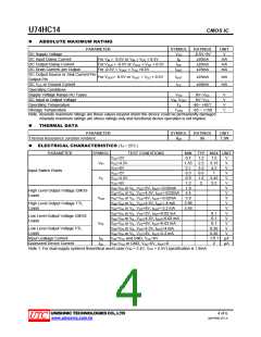 浏览型号U74HC14L-S14-R的Datasheet PDF文件第4页