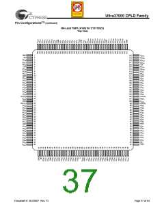 浏览型号CY37256VP84-167NTXC的Datasheet PDF文件第37页