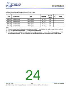 浏览型号GS816273C-250的Datasheet PDF文件第24页