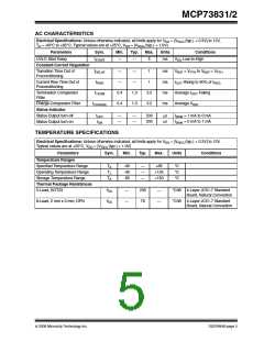 浏览型号MCP73831T-2ACI/OT的Datasheet PDF文件第5页