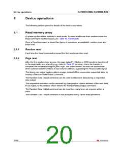浏览型号NAND01GW3B2CZA6T的Datasheet PDF文件第20页
