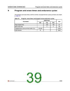 浏览型号NAND01GW3B2CZA6T的Datasheet PDF文件第39页