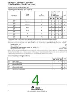 浏览型号SN74ALS151NSRE4的Datasheet PDF文件第4页