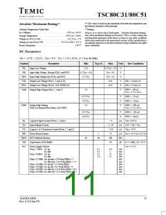 浏览型号TSC80C31-20CB的Datasheet PDF文件第11页