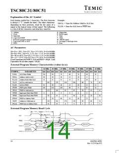 浏览型号TSC80C31-20CB的Datasheet PDF文件第14页