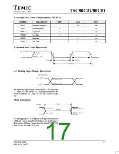 浏览型号TSC80C31-20CB的Datasheet PDF文件第17页
