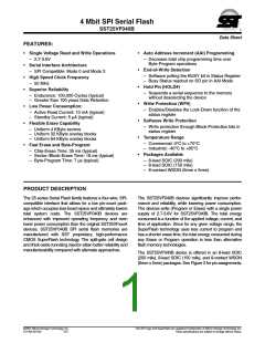 浏览型号SST25VF040B-50-4C-SAF的Datasheet PDF文件第1页