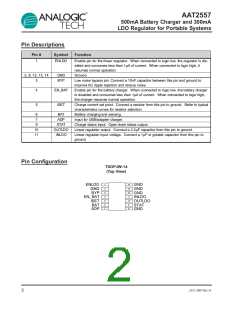 浏览型号AAT2557ITO-CT-T1的Datasheet PDF文件第2页