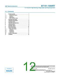 浏览型号BT151-1000RT的Datasheet PDF文件第12页