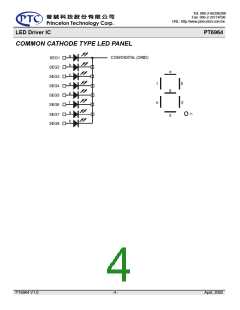 浏览型号PT6964的Datasheet PDF文件第4页