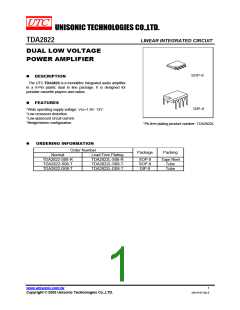 浏览型号TDA2822L-S08-R的Datasheet PDF文件第1页
