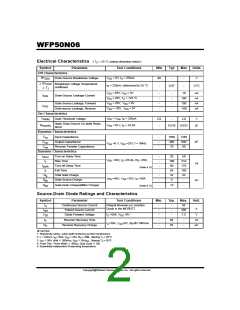 浏览型号WFP50N06的Datasheet PDF文件第2页