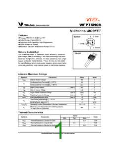 浏览型号WFP75N08的Datasheet PDF文件第1页
