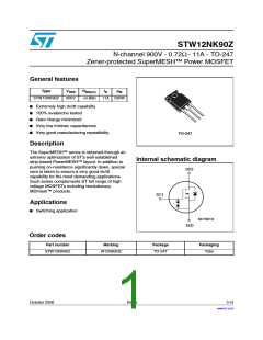 浏览型号W12NK90Z的Datasheet PDF文件第1页