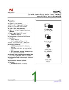 浏览型号M25P32-VME6GBA的Datasheet PDF文件第1页